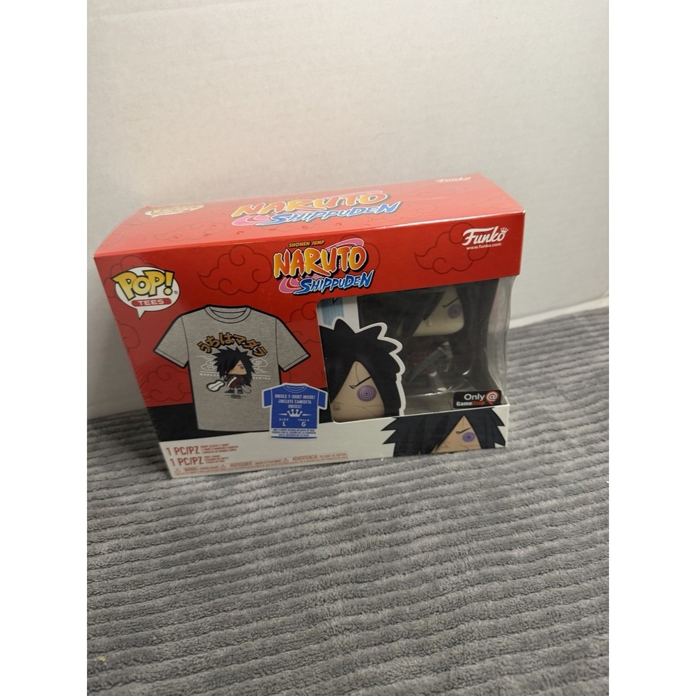 Funko Pop! Naruto MADARA with Weapons T-Shirt Bundle Size LargGameStop Exclusive